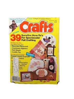 Crafts Magazine September 1985 Fall Crafting Ideas & Patterns